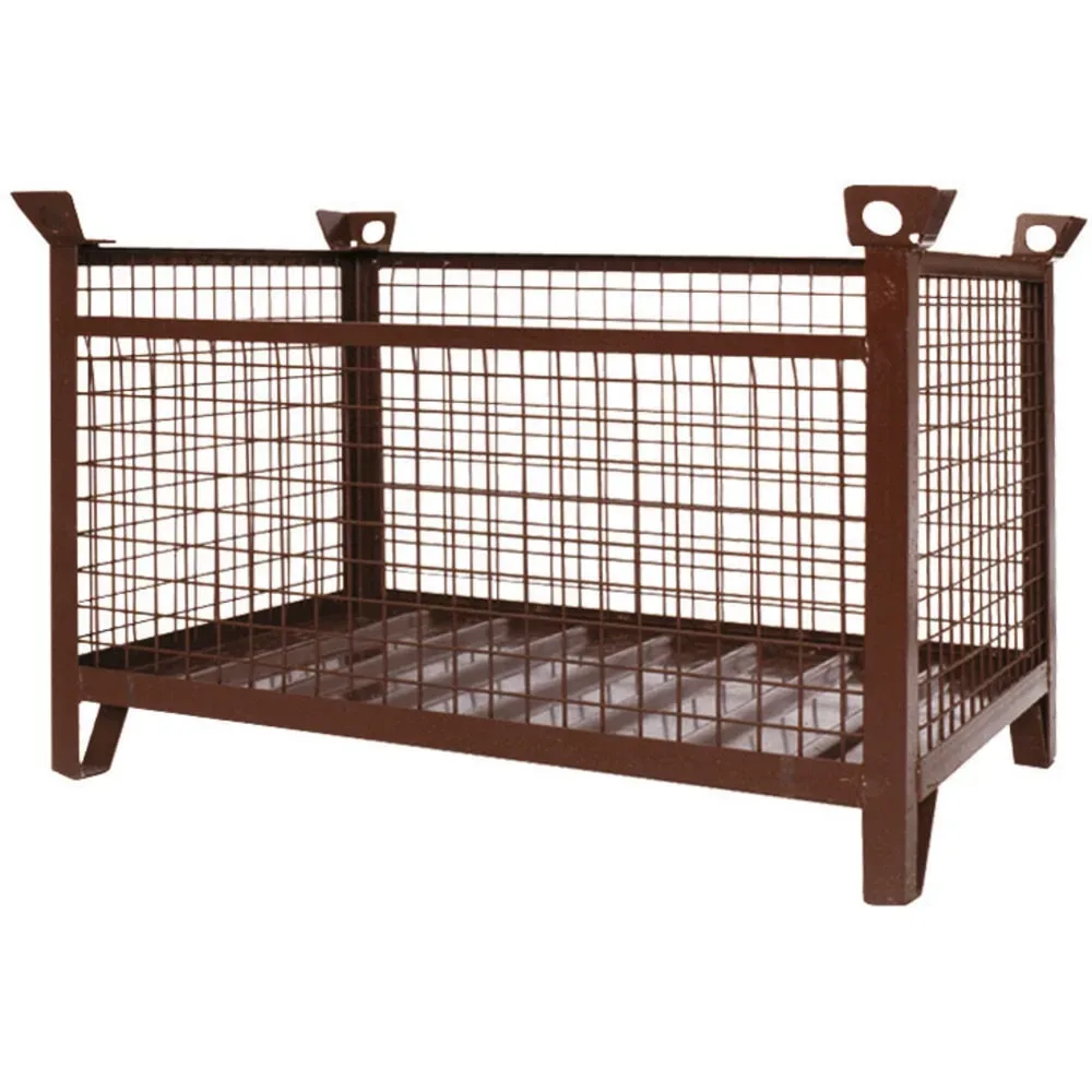 Eichinger® Industrie-Gitterbox-Stapelpalette, 1500 kg, LxBxH 1200x800x750 mm, schokoladenbraun