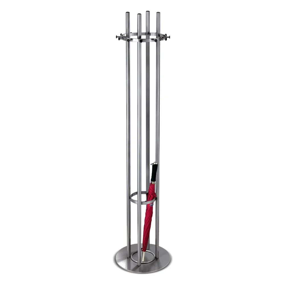 Garderobenständer aus Edelstahl, Höhe 1.700 mm