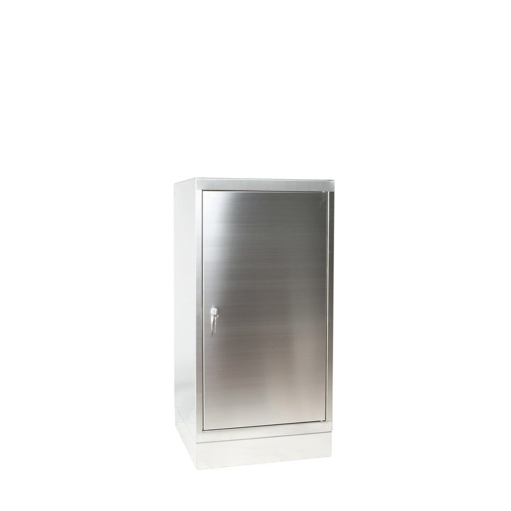 Werkzeugschrank, Edelstahl, Höhe 1050 mm, 2 Böden