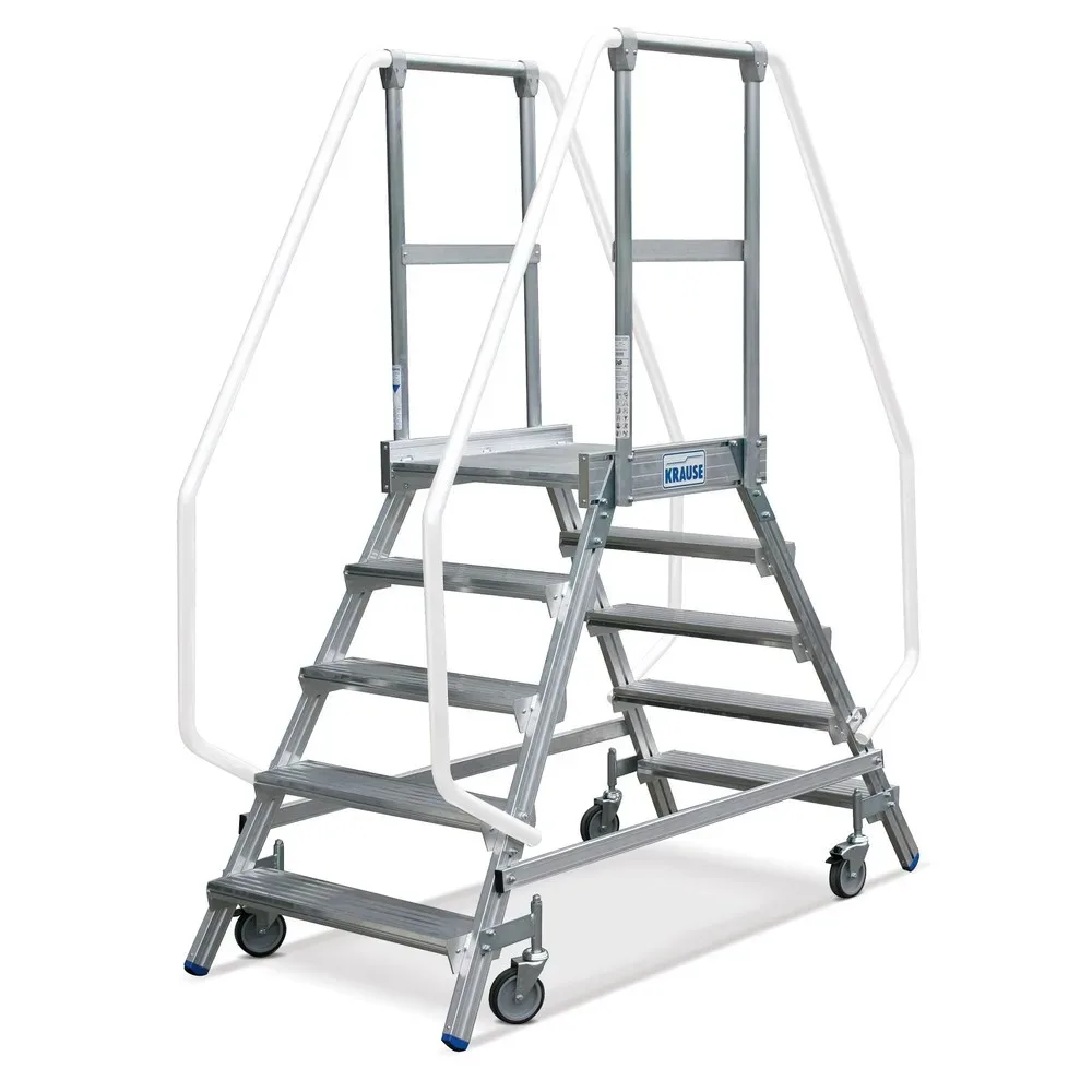 KRAUSE® STABILO Podesttreppe, 2-seitig, verfahrbar, Standhöhe 1,20 m