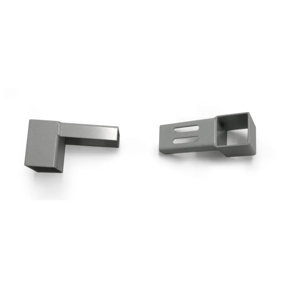 Halter-Set für Treston Lochplatten RL120, RL150 und RL180, Stahl lichtgrau, 4 Stück