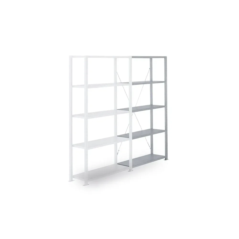ManOrga Fachbodenregal, AF, mit Stahlpaneel-Fachböden, FL 255 kg, verzinkt, HxBxT 3.000 x 1.300 x 500 mm