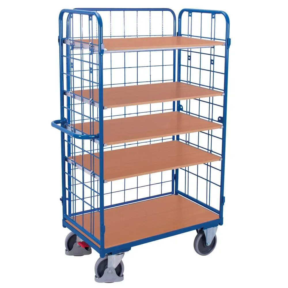 VARIOfit SW-800.305 Etagenwagen Feststeller Stahl pulverbeschichtet Traglast (max.): 500 kg Enzianblau (RAL 5010)