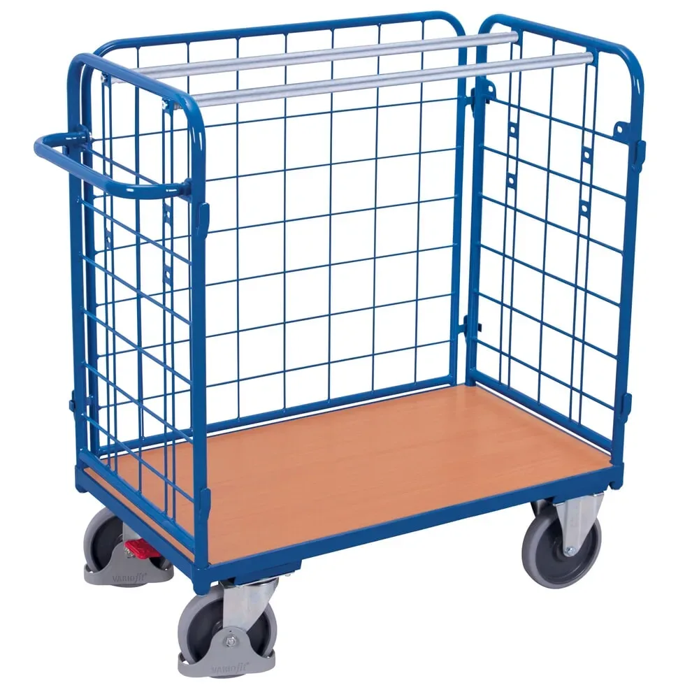 VARIOfit SW-700.313 Etagenwagen Feststeller Stahl pulverbeschichtet Traglast (max.): 500 kg Enzianblau (RAL 5010)