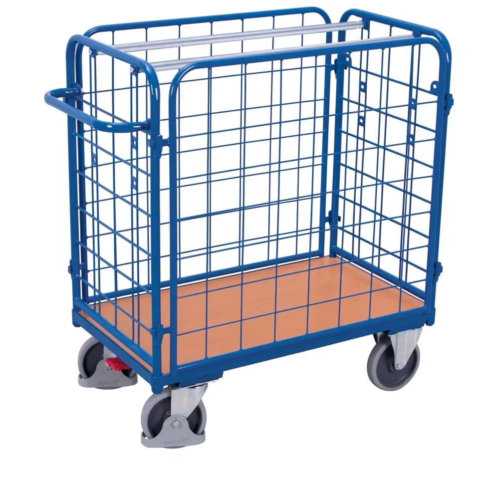 VARIOfit SW-700.220 Etagenwagen Feststeller Stahl pulverbeschichtet Traglast (max.): 500 kg Enzianblau (RAL 5010)