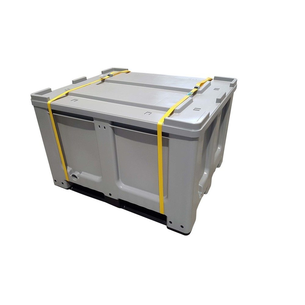 Akku-PE-Lager- und Transportbehälter, Modell L, Füllgewicht 400 kg, BxTxH 1200 x 1000 x 760 mm CEMO