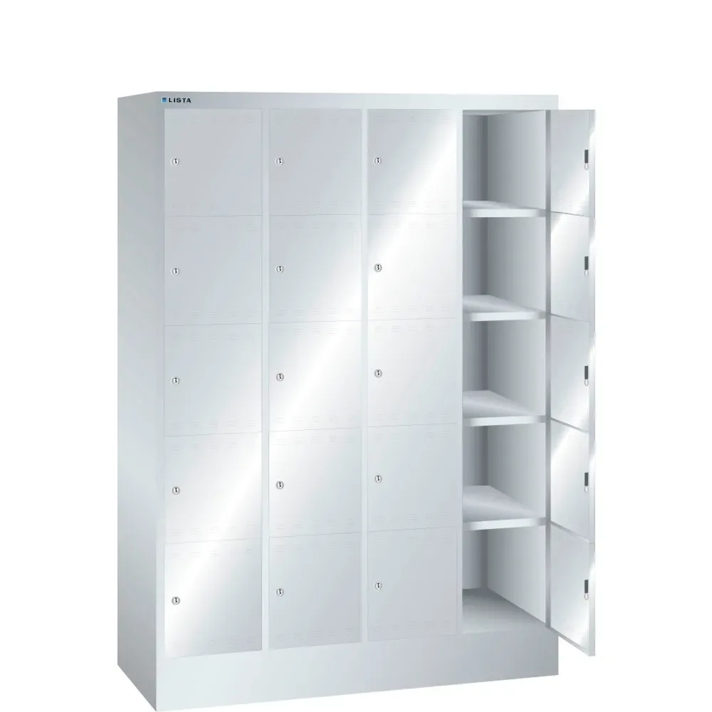 LISTA Fächerschrank, (BxTxH) 1200x500x1695mm, 4x5 Fächer, Verschlussvorrichtung