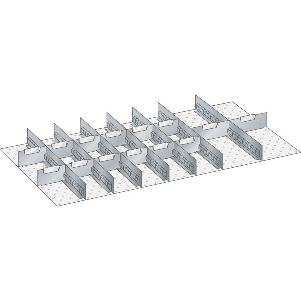 LISTA Set Schlitzwände und Trennbleche 54x27E, (BxT) 918x459mm, 7 Schlitzwände, 14 Trennbleche, für Fronthöhe 50mm