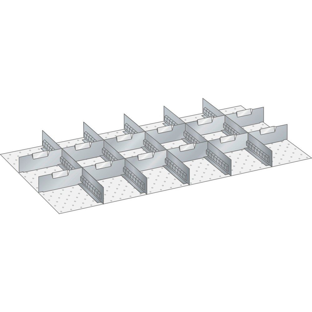 LISTA Set Schlitzwände und Trennbleche 54x27E, (BxT) 918x459mm, 5 Schlitzwände, 12 Trennbleche, für Fronthöhe 200mm