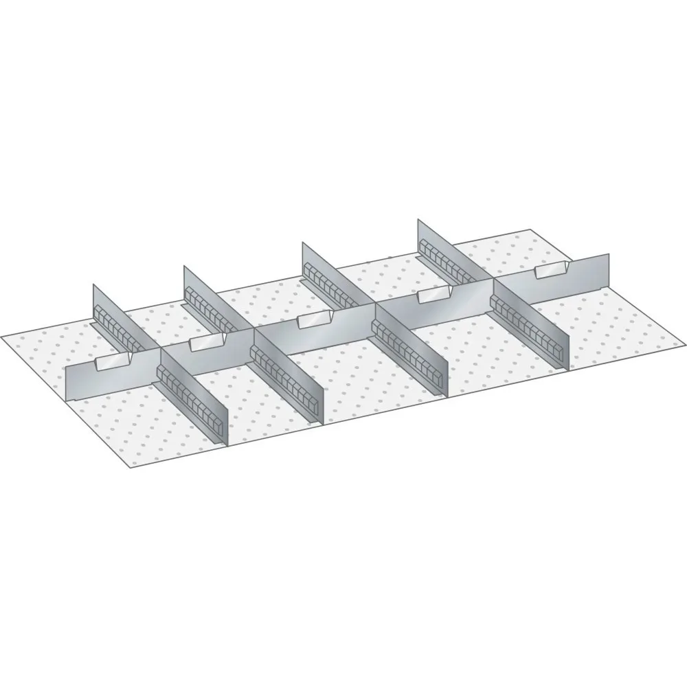 LISTA Set Schlitzwände und Trennbleche 54x27E, (BxT) 918x459mm, 4 Schlitzwände, 5 Trennbleche, für Fronthöhe 250mm