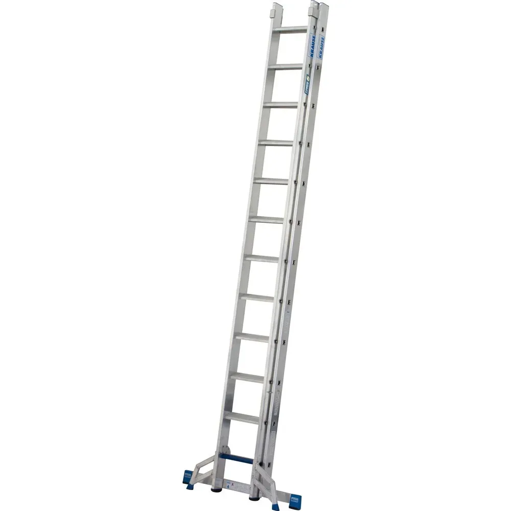 Krause zweitlg. Schiebeleiter, 2 x 12 Sprossen, TRBS 2121 2-konform, Trigon-Traverse