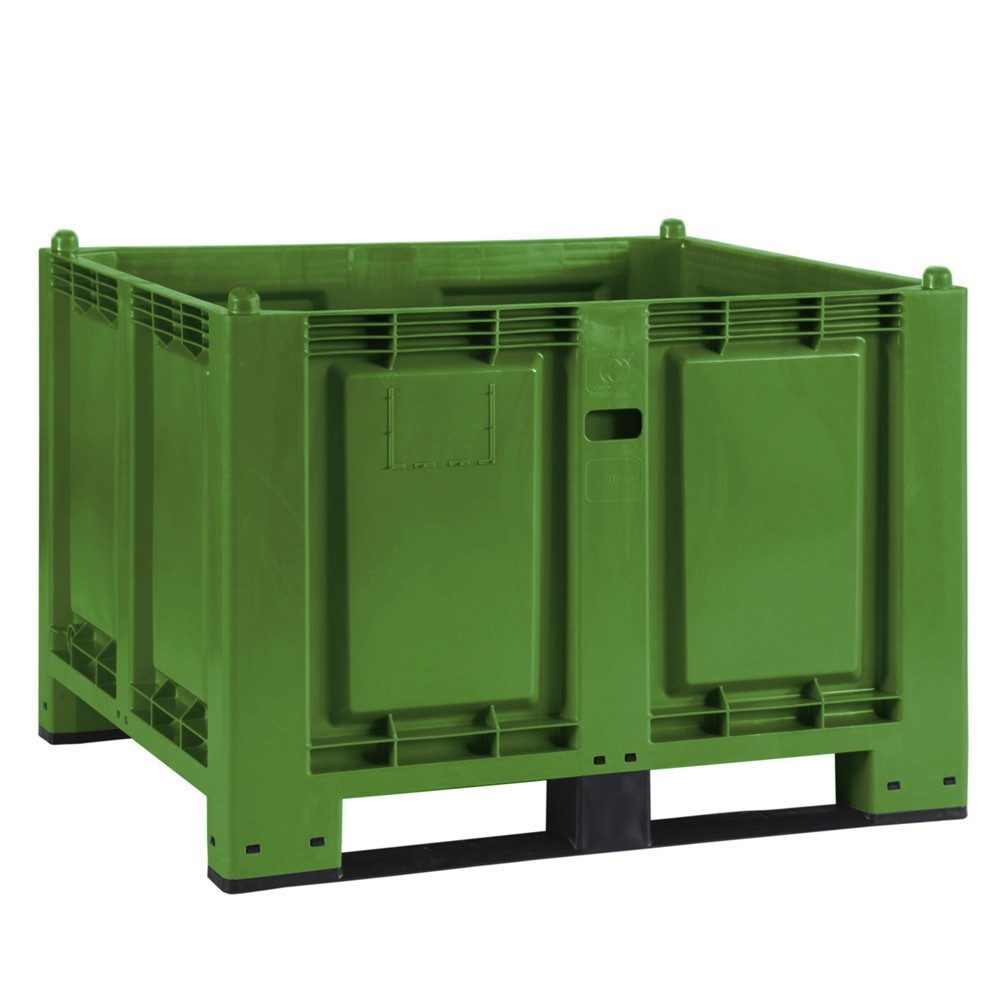 Grossbehälter aus Polypropylen, 550 Liter, mit Kufen, grün