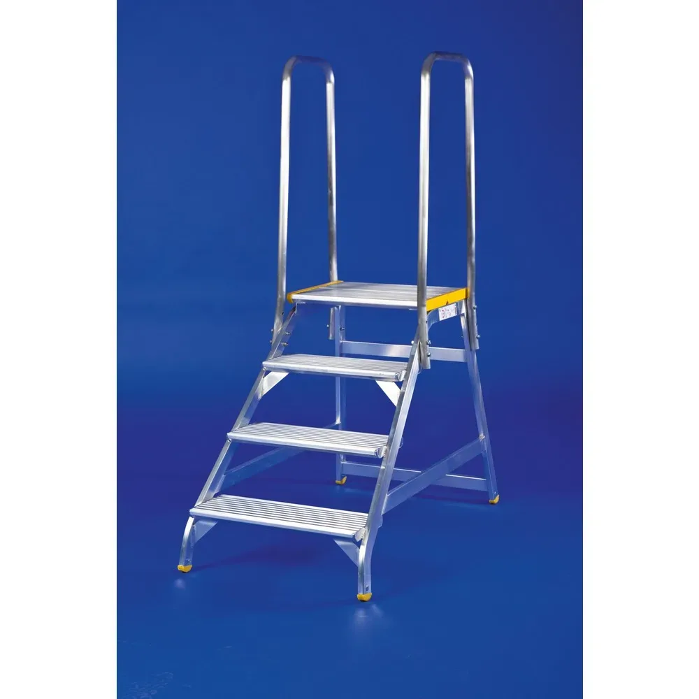 HACA Schwerlast-Tritt, TK 300 kg, Standhöhe 0,80 m, Handlauf beidseitig