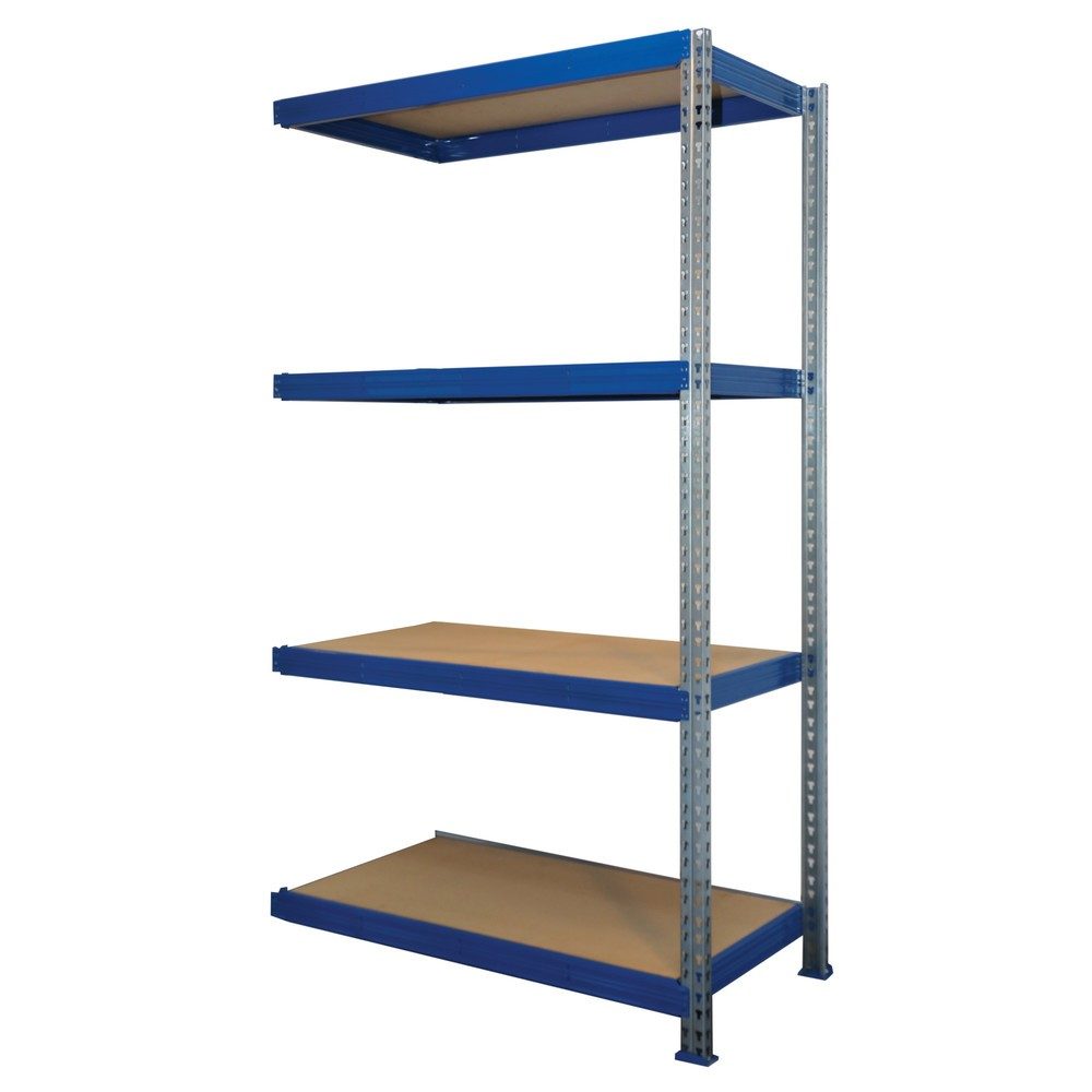 Weitspann-Schwerlastregal, Anbaufeld, Fachlast 600 kg, blau, HxBxT 2.000 x 1.600 x 600 mm
