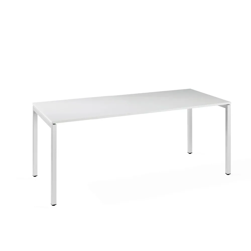 HEMMDAL Büro-Schreibtisch Simplify, 4-Fuss Gestell, BxT 1.800 x 800 mm, weiss
