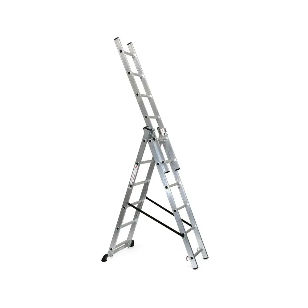 Alu-Schiebeleiter HEMMDAL 3-in-1, Arbeitshöhe Anlegeleiter 4,86 m