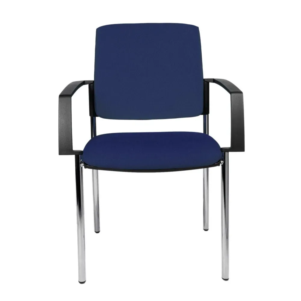 Topstar® Besucherstuhl BtoB 10 mit Polster-Rückenlehne + 4 Fuss Gestell + Armlehen, royalblau