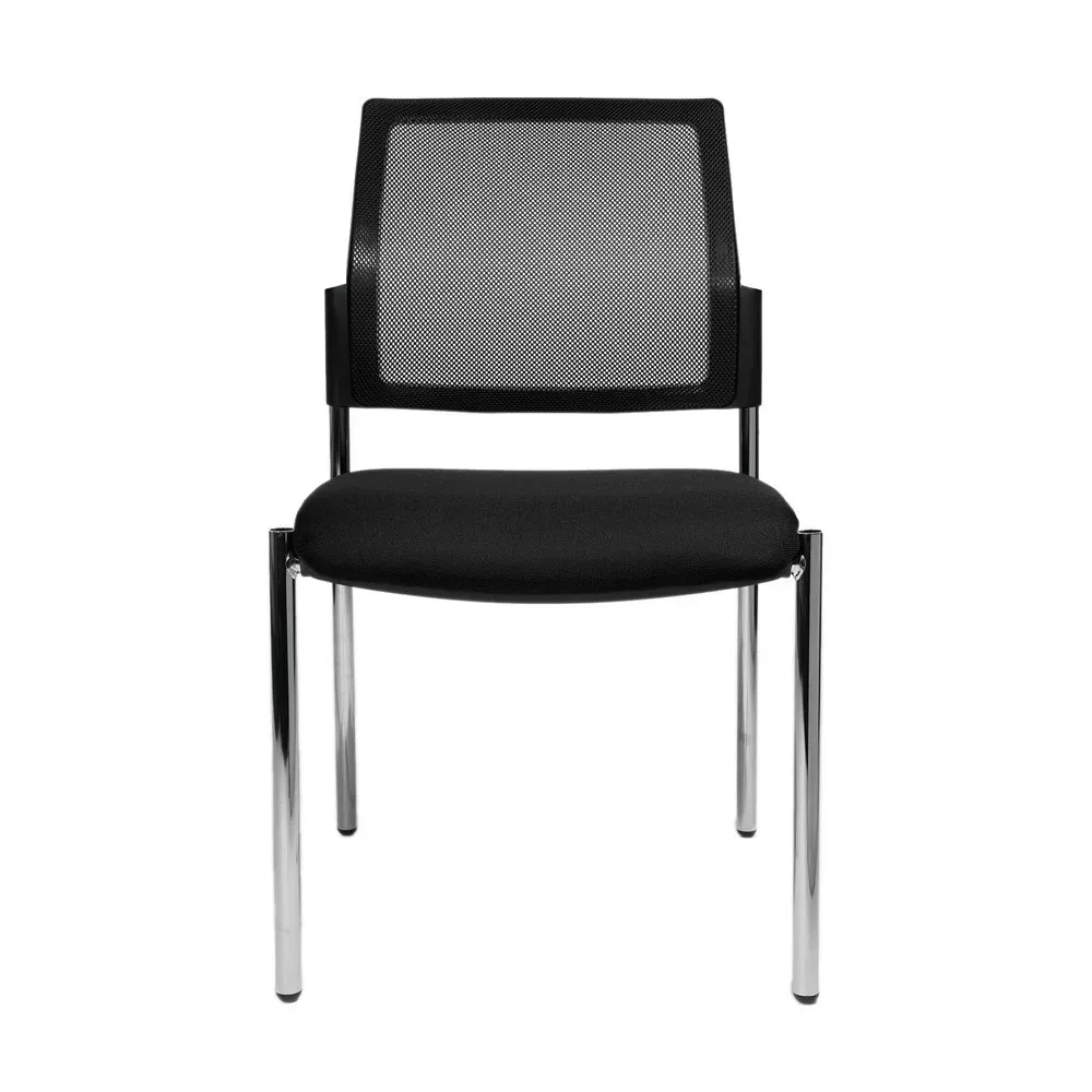 Topstar® Besucherstuhl BtoB 10 mit Netz-Rückenlehne + 4 Fuss Gestell, schwarz