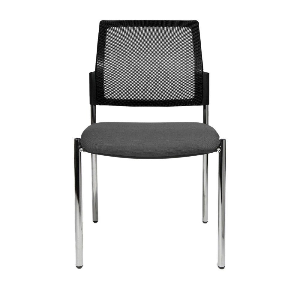 Topstar® Besucherstuhl BtoB 10 mit Netz-Rückenlehne + 4 Fuss Gestell, anthrazit