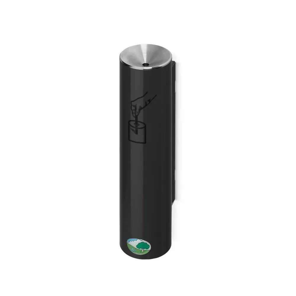 VAR® Sicherheits Ascher, selbstlöschend, Wand- oder Rohrbefestigung, schwarzgrau