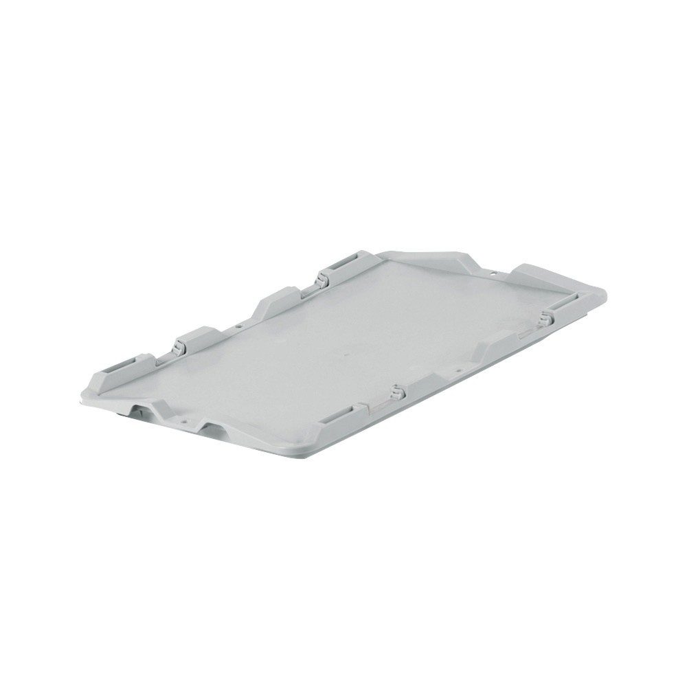 kaiserkraft Auflagedeckel, Polypropylen, grau, für LxB 600 x 400 mm, VE 2 Stk