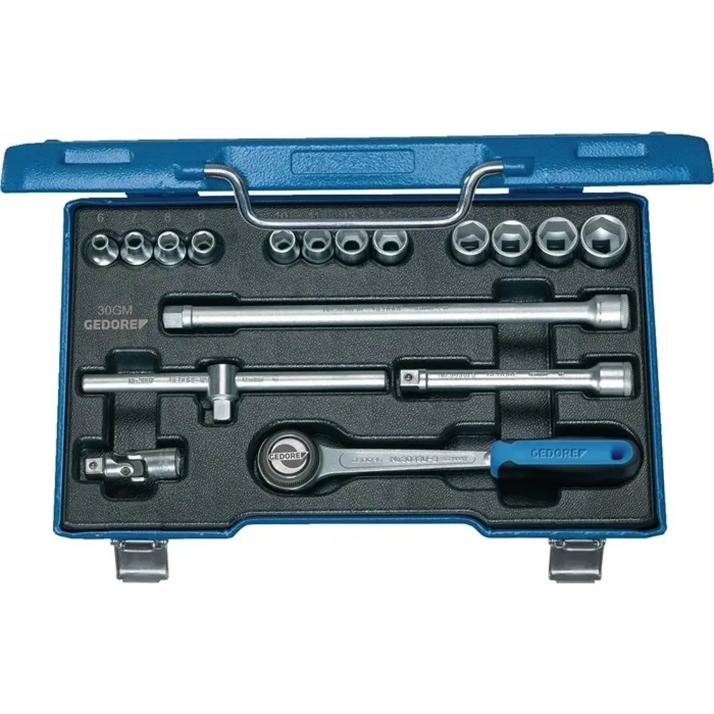 Steckschlüsselsatz 30 GMU-3 17-tlg.3/8 Zoll SW 6-19mm Z.72 6KT GEDORE