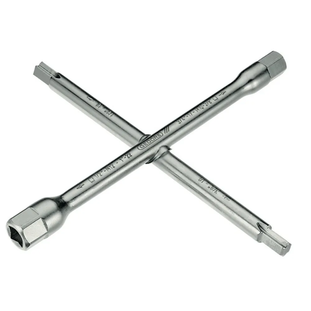 Sanitärkreuzschlüssel 378500 220x220mm 14-Fach-Funktion GEDORE