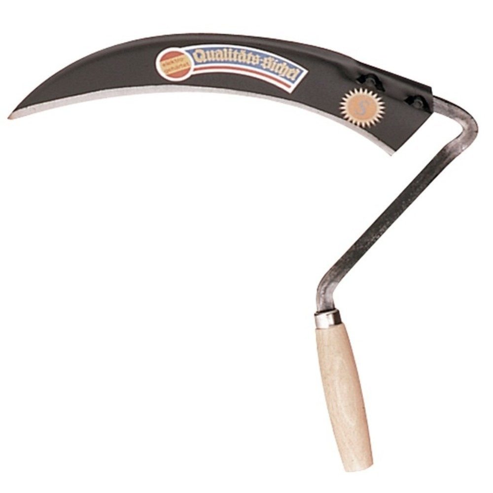 Sensensichel L.340mm halbgeschmiedet, m. Schneidenschutz geschliffen