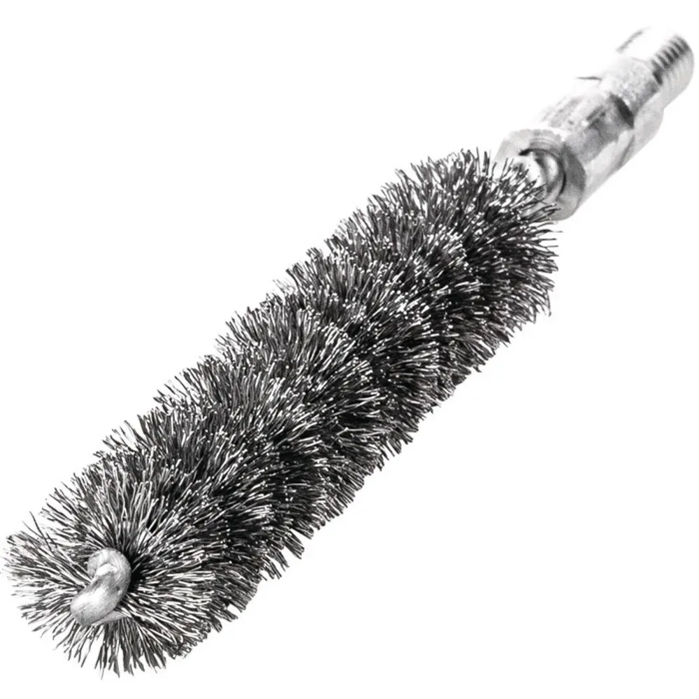 Rohrbürste L.115mm D.18mm VA-Stahldraht gewellt Besatz-L.80mm LESSMANN