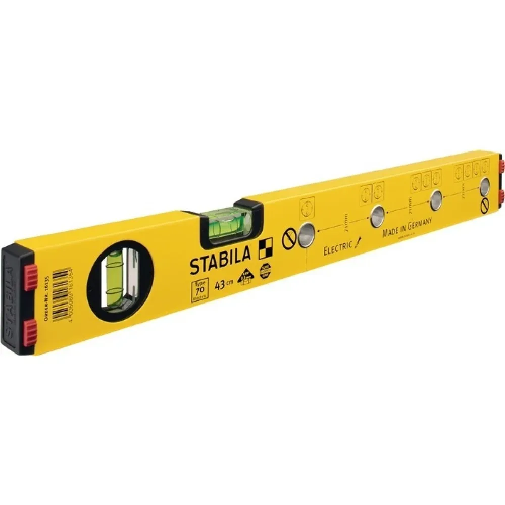 Stabila Type 70 Electric 16136/1 Elektriker-Wasserwaage 120 cm 0.5 mm/m