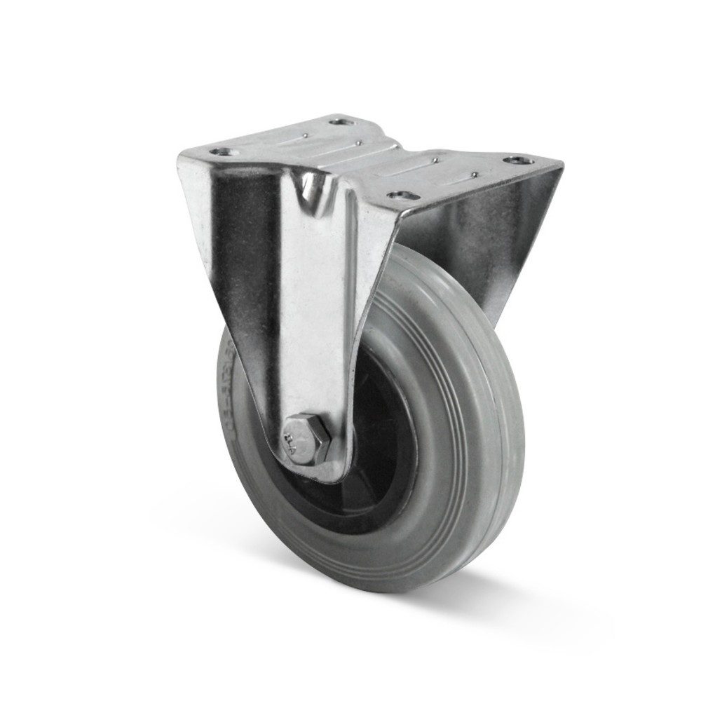 Bockrolle Vollgummi Basic, PAK-frei, ØxB 200 x 50 mm, TK 205 kg