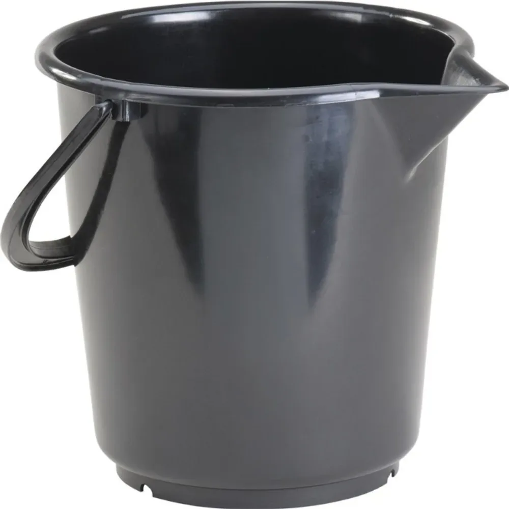 HÜNERSDORFF Eimer 17,0l HD-Polyethylen schwarz Kunststoffbügel D.330mm H.315mm