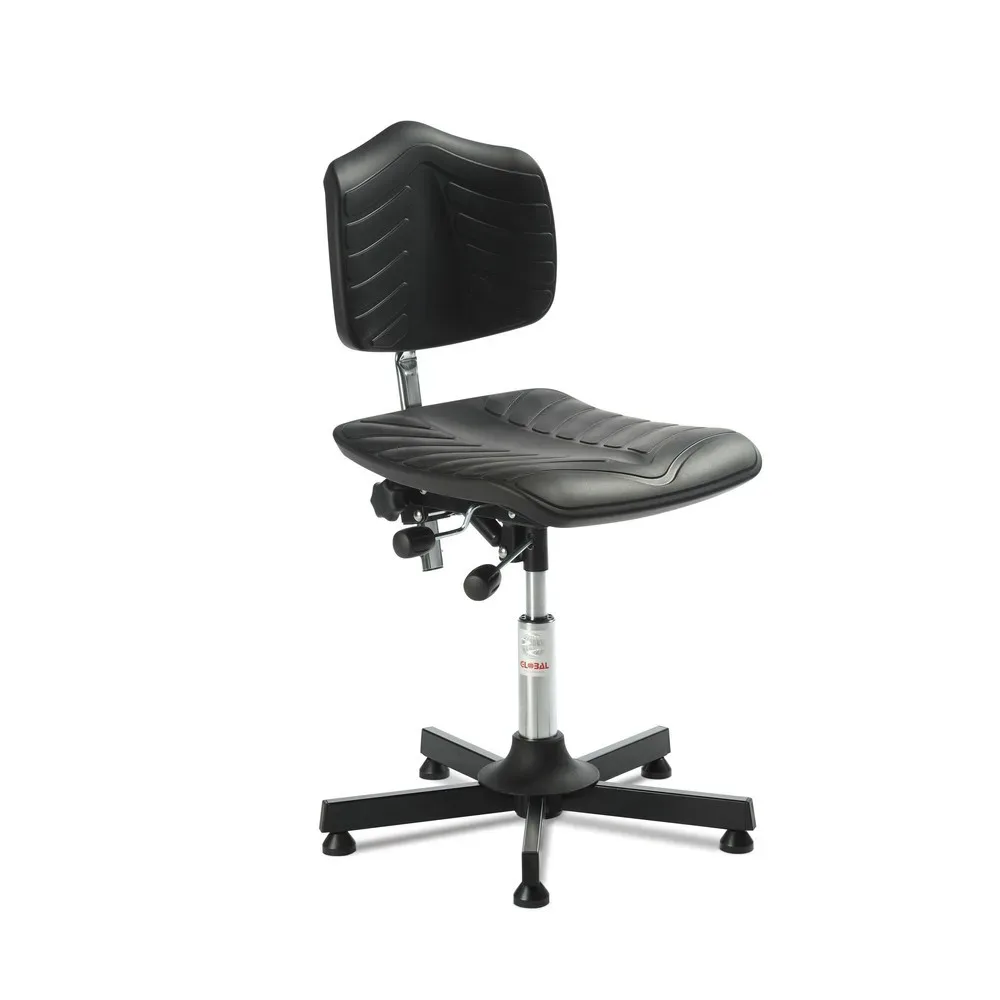 Global Stole A/S Arbeitsdrehstuhl Premium, Sitzhöhe 470-600 mm, Bodengleiter, Stahlbasis