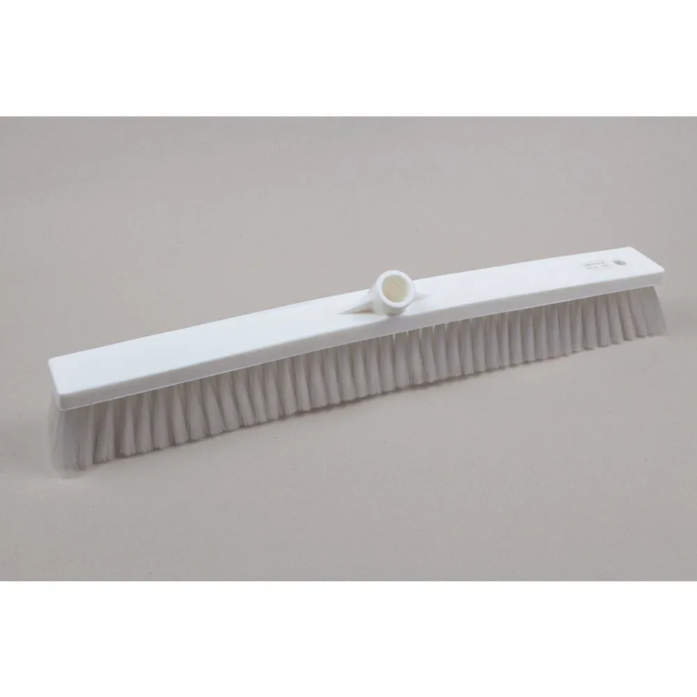 Hygiene-Saalbesen, Kunststoff, dt. Gewinde, Polyesterborsten 0.25, weich, 600 mm, transparent