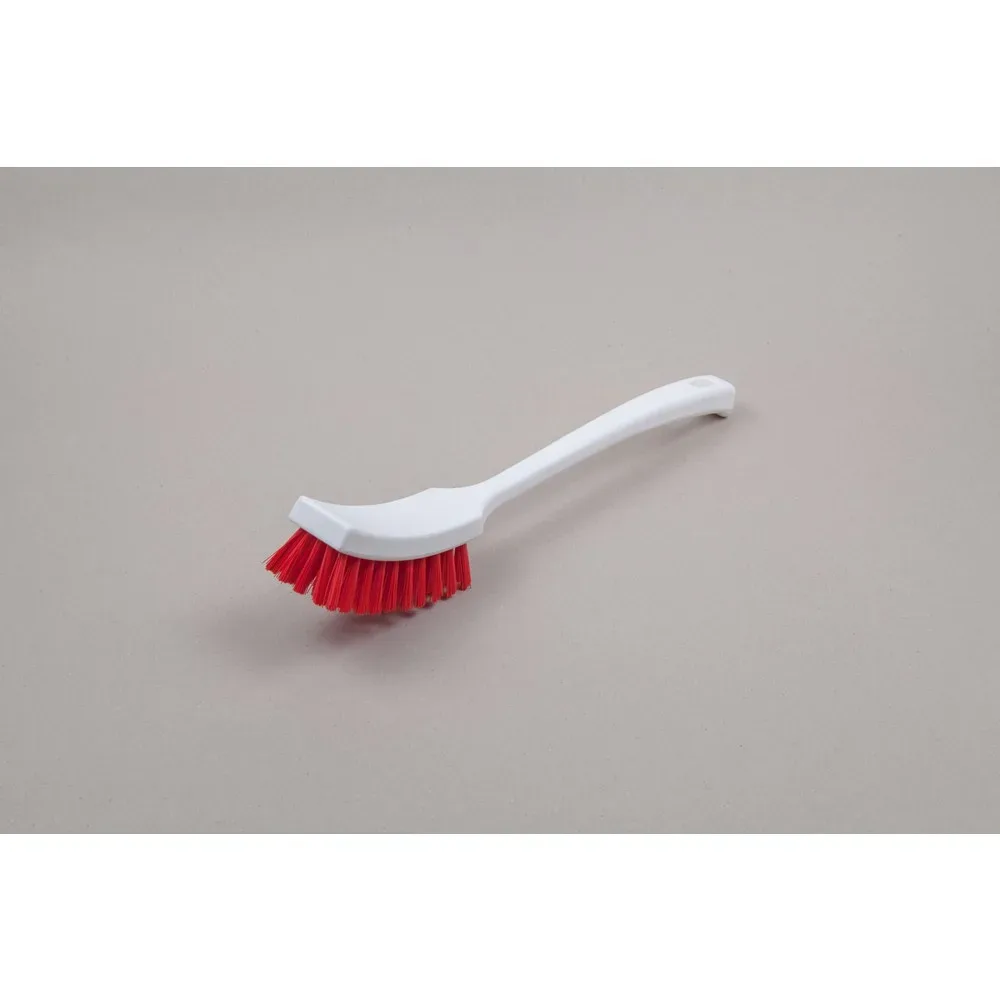 Hygiene-Stielbürste, Kunststoff, Polyesterborsten 0.50, hart, 410 mm, rot