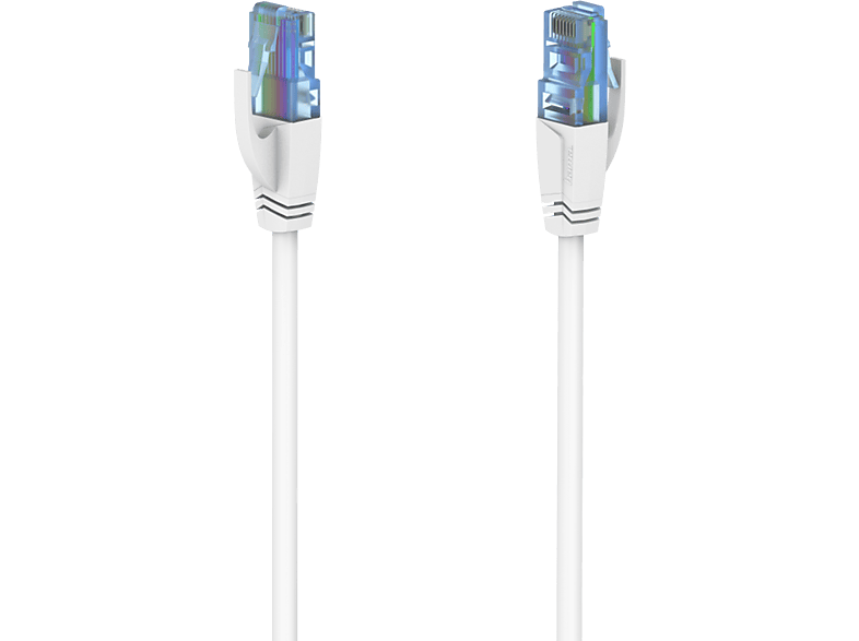 HAMA 00200676 - Netzwerkkabel, 5 m, Cat-6A, 10 Gbit/s, Weiss
