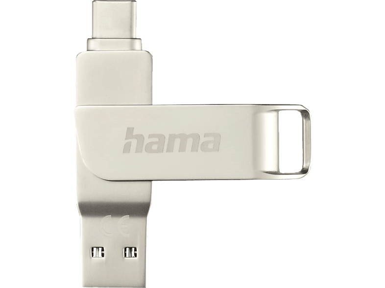 HAMA C-Rotate Pro - USB-Stick (256 GB, Silber)