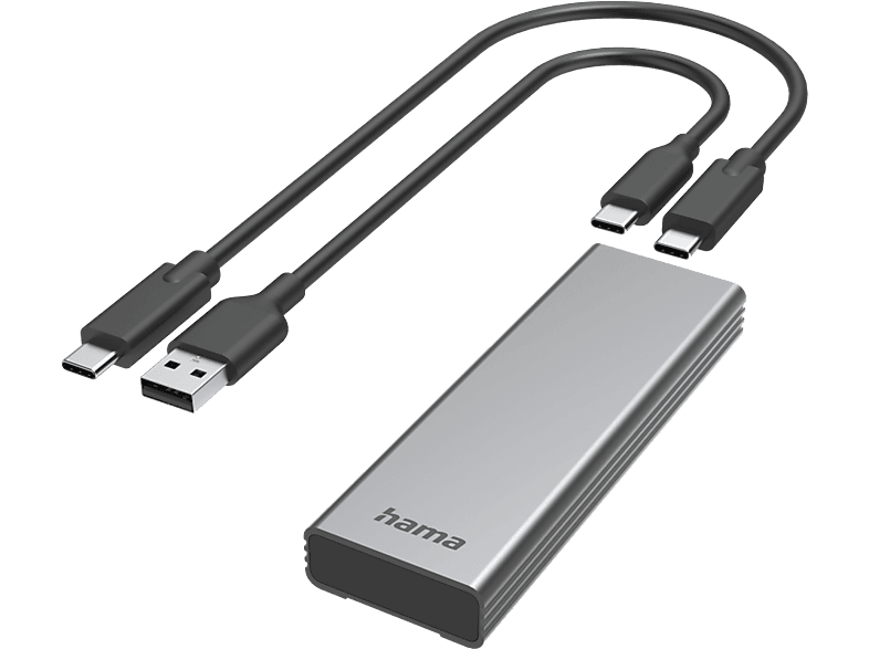 HAMA 200764 USB Festplattengehäuse, Silber