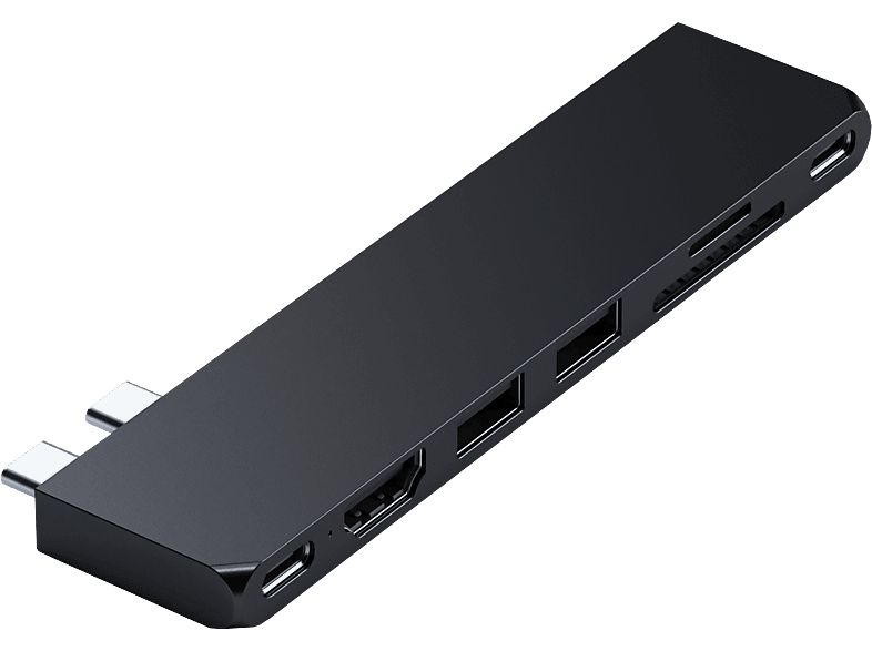 Satechi - Dual USB-C Pro Hub Slim, Schwarz, One Size