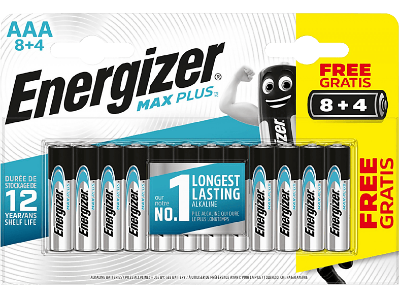 ENERGIZER Batterie E30173440 Max Plus, AAA/LR03, 12 St&uuml;ck
