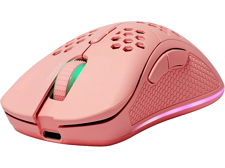 DELTACO - Gaming-Maus, Lightweight Gaming Mouse,RGB, Pink