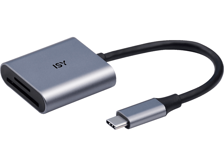 ISY ICR-5000 - USB-C 2-in-1 Kartenleser (Silber)