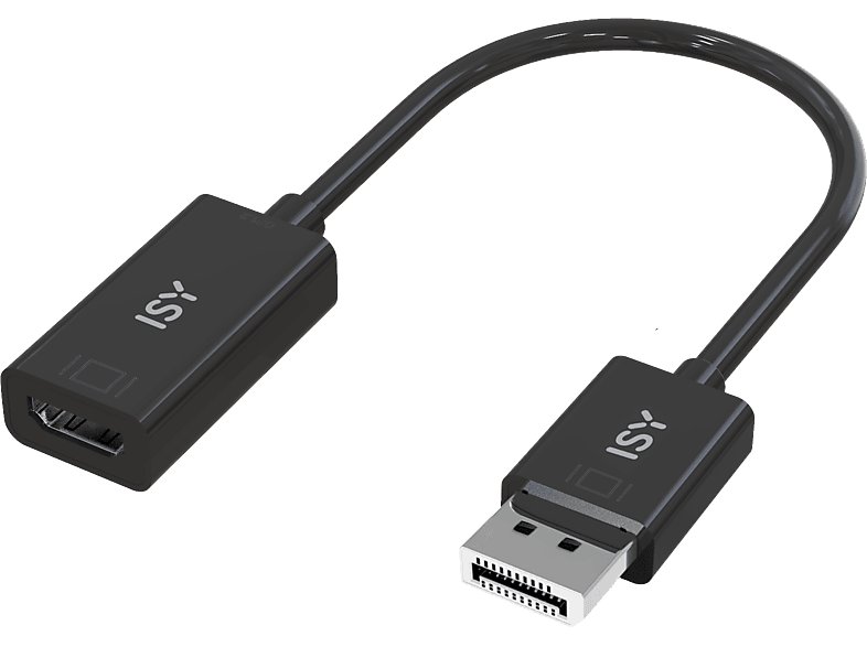 ISY IDP 2000 - DisplayPort auf HDMI Adapter (Schwarz)