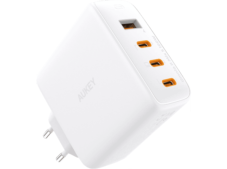 AUKEY OmniaMix II 100W GaN PD PA-B7S  WH 4-Port, Wall Charger White