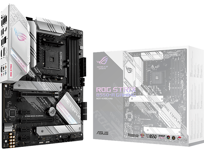 Asus ROG STRIX B550-A GAMING Mainboard Sockel (PC) AMD® AM4 Formfaktor (Details) ATX Mainboard-Chipsatz AMD® B550