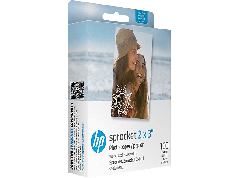 HP Sprocket Premium Zink Fotopapier 5 x 7,6 cm, 100 Blatt
