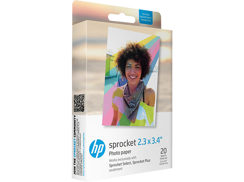 HP ZINK Photo Paper 5,8x8,7 cm HPIZL2X320 Sprocket Plus 20 Blatt