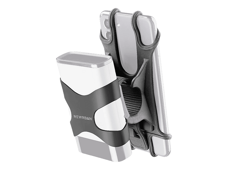 NEWRBAN 2in1 Combo Set - Smartphone und Powerbank Halterung (Schwarz)
