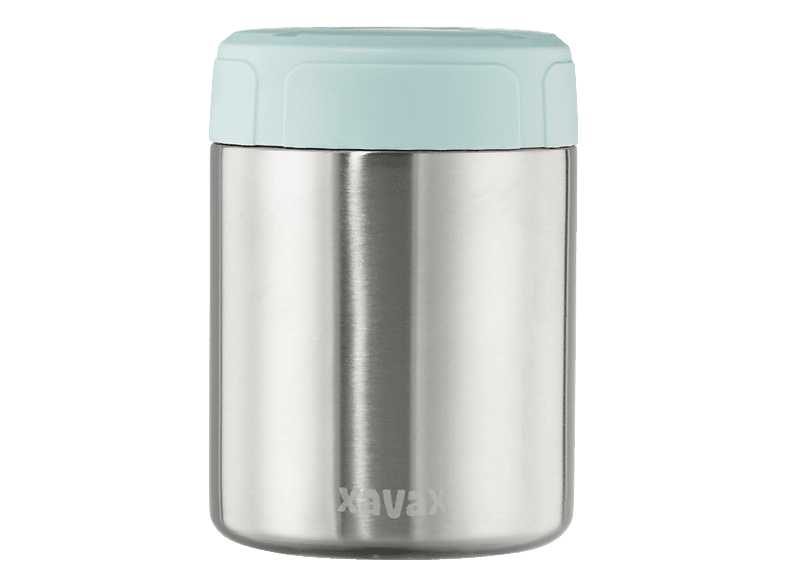 XAVAX Thermo Mug 500 ml - Suppenbecher (Pastellblau/Silber)