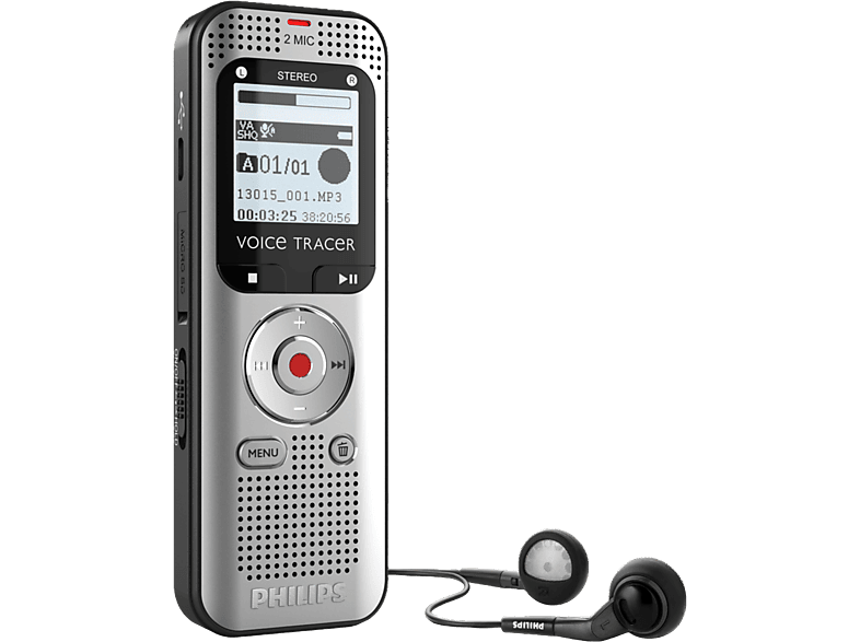 PHILIPS DVT2015 VoiceTracer - Audiorecorder (Aluminium)